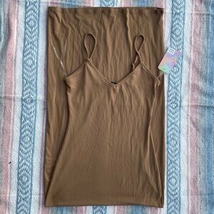 Liz & Sara tan brown long cami dress